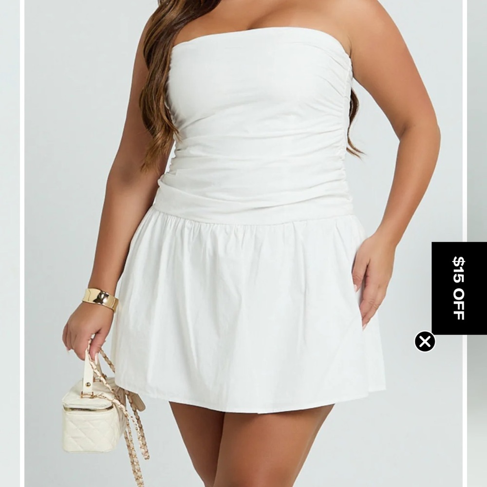 Showpo White Strapless Mini Dress